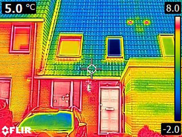 Warmtescan-foto van huis